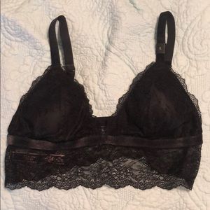Black lace bralette